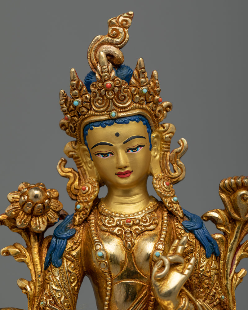Green Tara Female Buddhist Statue | Graceful Symbol of Swift Assistance