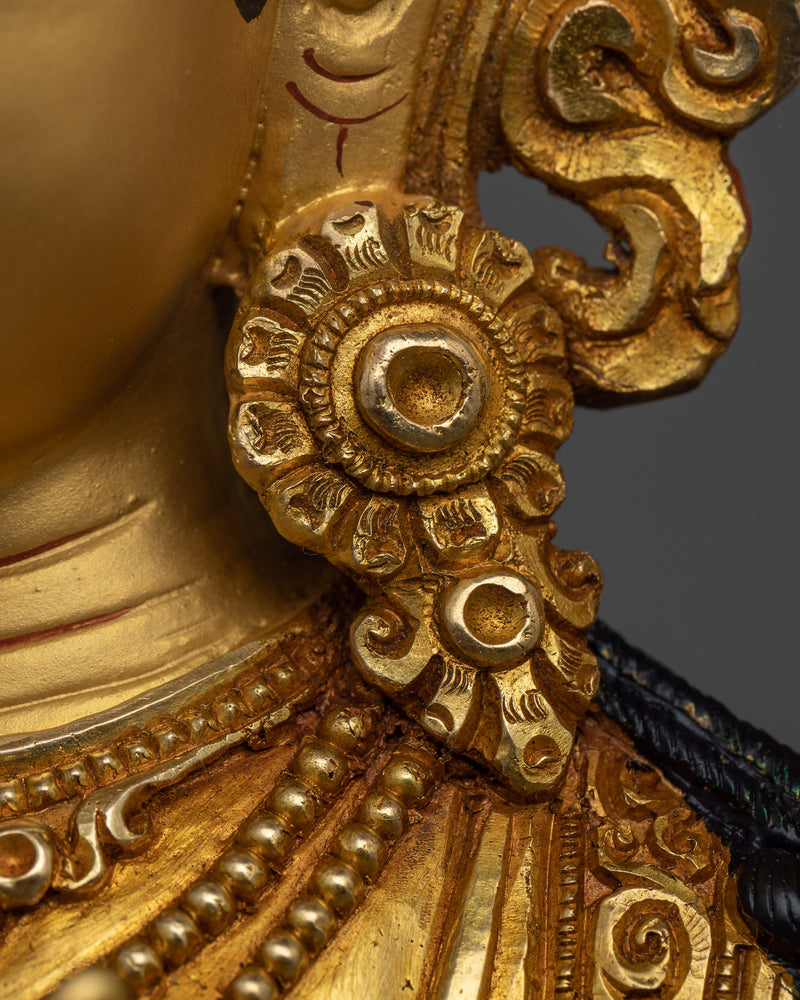 Embrace Compassion with our Green Tara Copper Art Sculpture | Divine Protection