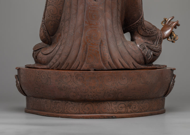 Guru Rinpoche Oxidized Copper Statue | Premium Quality Copper Sculptures From Nepal