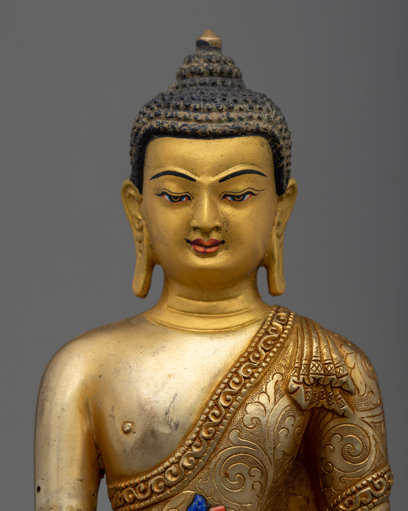 Shakyamuni Buddha Religion Statue | Embrace Serenity with our Golden Sculpture