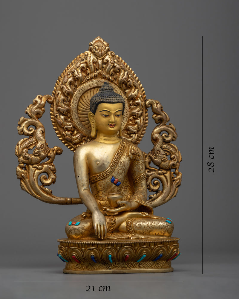 Shakyamuni Buddha Religion Statue | Embrace Serenity with our Golden Sculpture