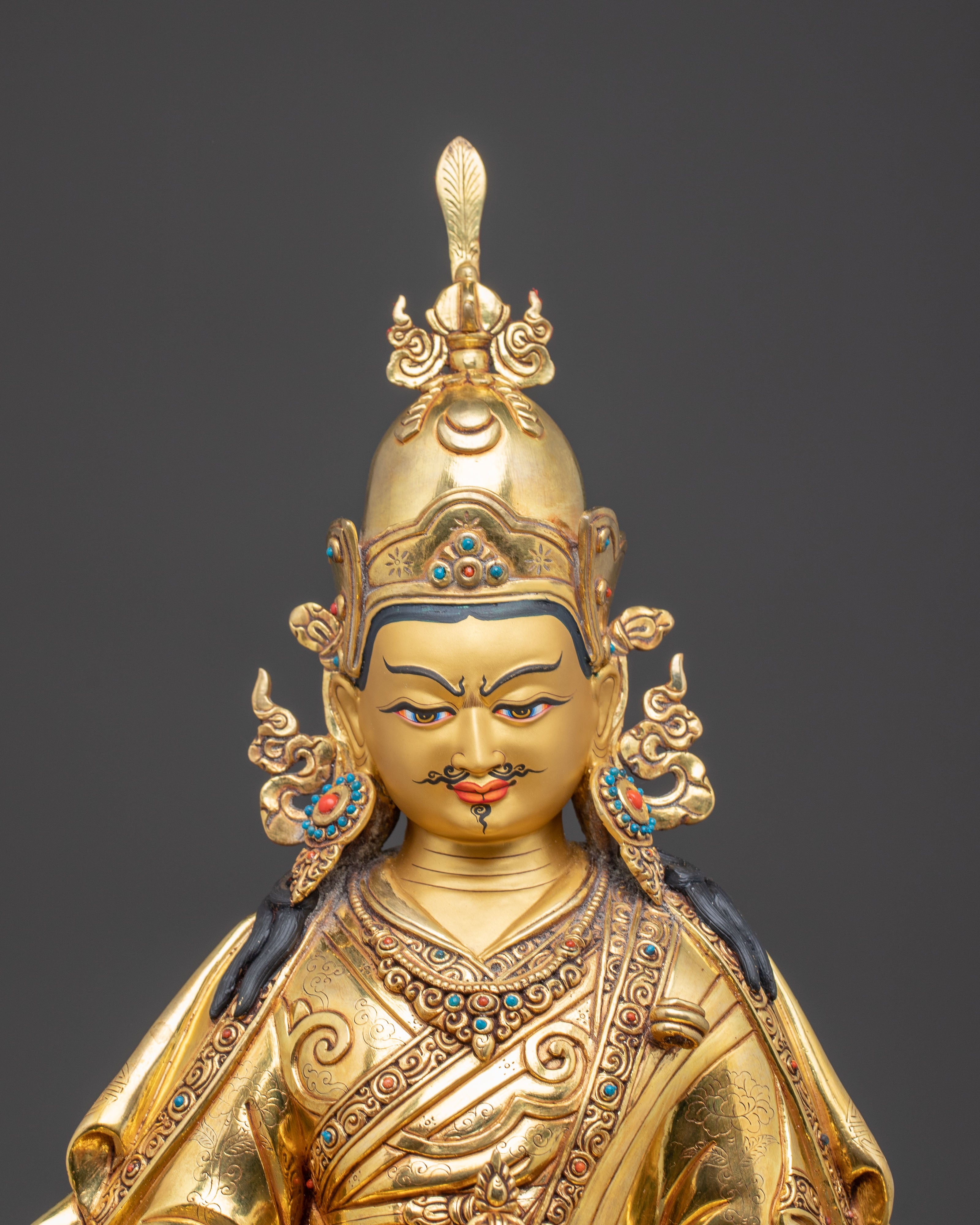 Handcrafted Radiant Statue of Guru Padmasambhava | Lotus-Born Master