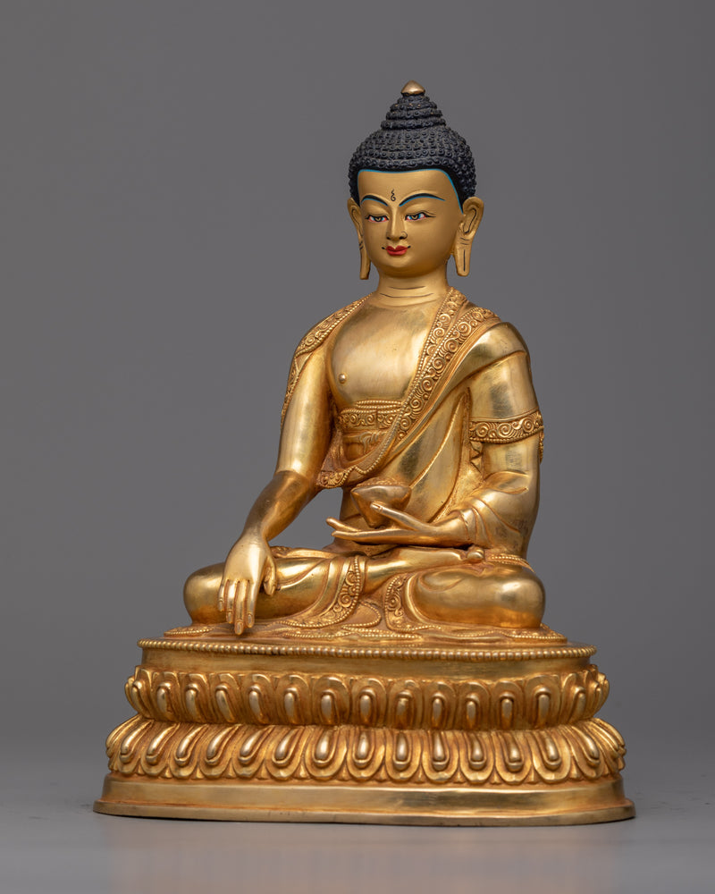 Enlighten Your Space with Gold Buddha Statue | Shakyamuni Buddha Sculpture