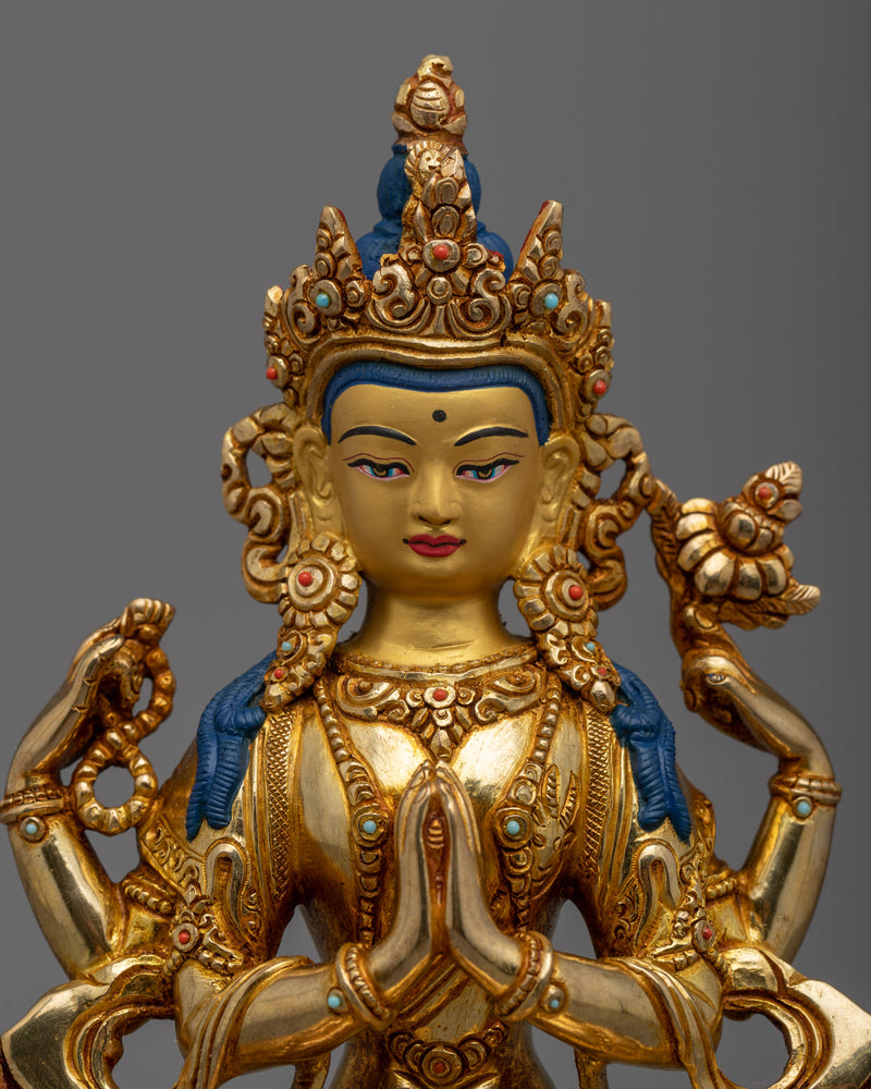 Exquisite Chenrezig Asian Art Craft for Enriching Spaces | Serene Aura to Your Surroundings with Our Statue