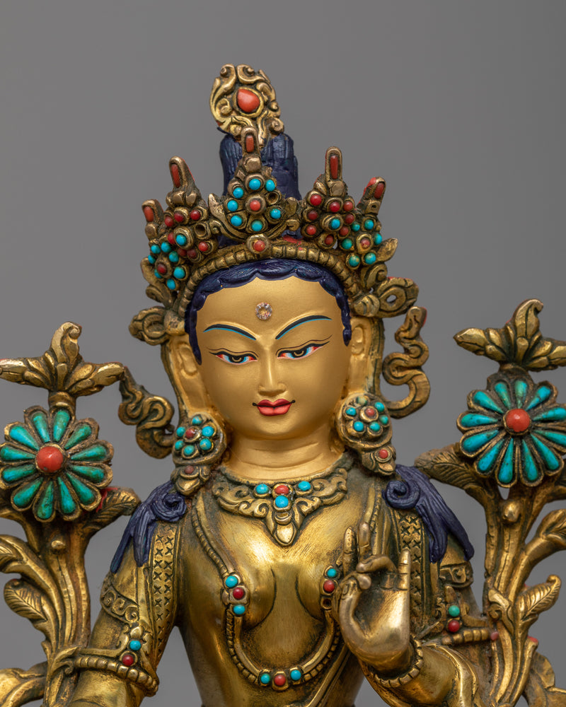 The Buddhist Goddess Statue of Compassion and Salvation | Mother Green Tara