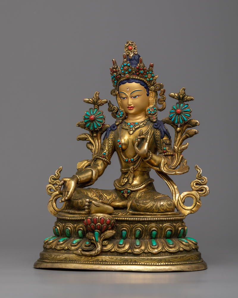 The Buddhist Goddess Statue of Compassion and Salvation | Mother Green Tara