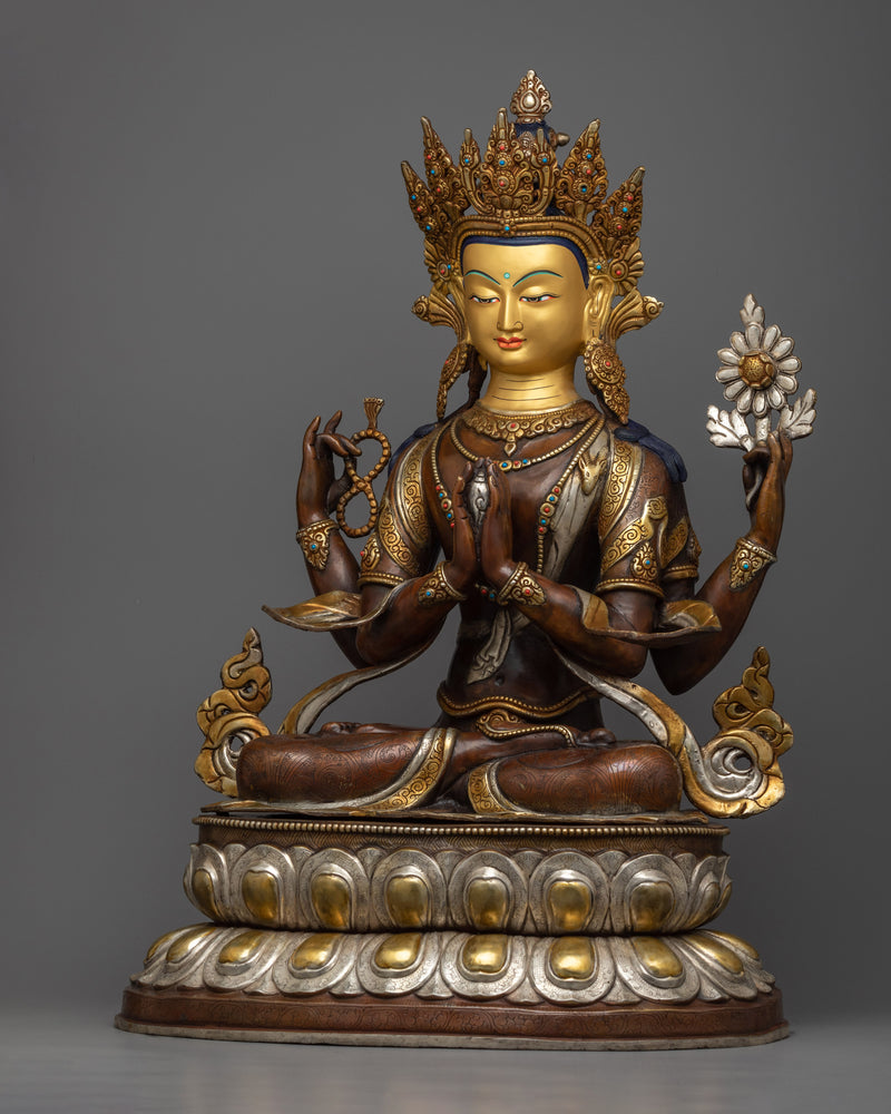 The God of Kindness and Compassionate Love | Buddhist Deity Chenrezig