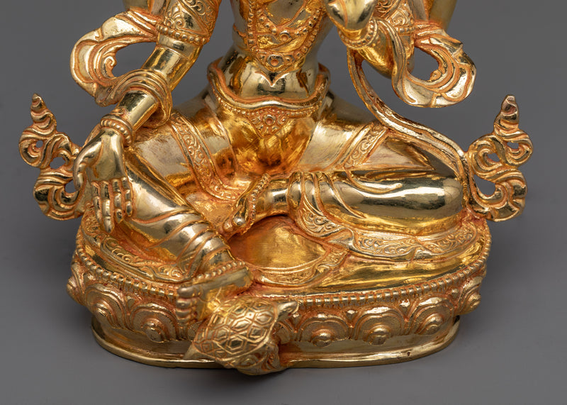 Godess Laxmi, The Deity of Wealth Statue | Lakshmi, Gold Gilded Sculpture