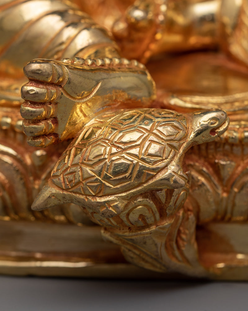 Godess Laxmi, The Deity of Wealth Statue | Lakshmi, Gold Gilded Sculpture