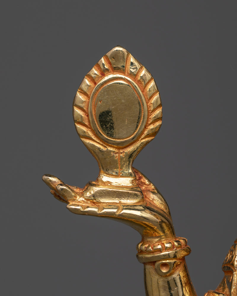 Godess Laxmi, The Deity of Wealth Statue | Lakshmi, Gold Gilded Sculpture