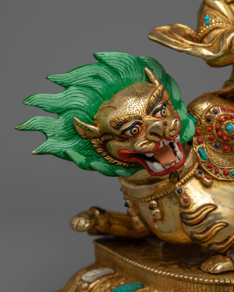 Discover the Radiance of Wealth Deity Namtoshe | Gold Gilded Namtoshe Statue