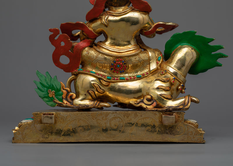 Discover the Radiance of Wealth Deity Namtoshe | Gold Gilded Namtoshe Statue