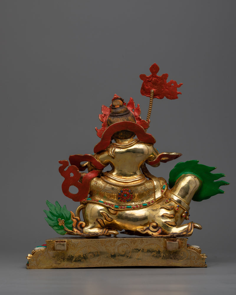 Discover the Radiance of Wealth Deity Namtoshe | Gold Gilded Namtoshe Statue