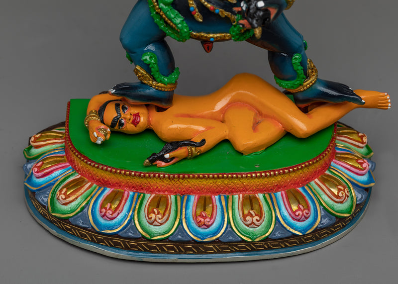 Black Dzambhala Practice for Wealth and Prosperity | Himalayan Acrylic Painted Statue