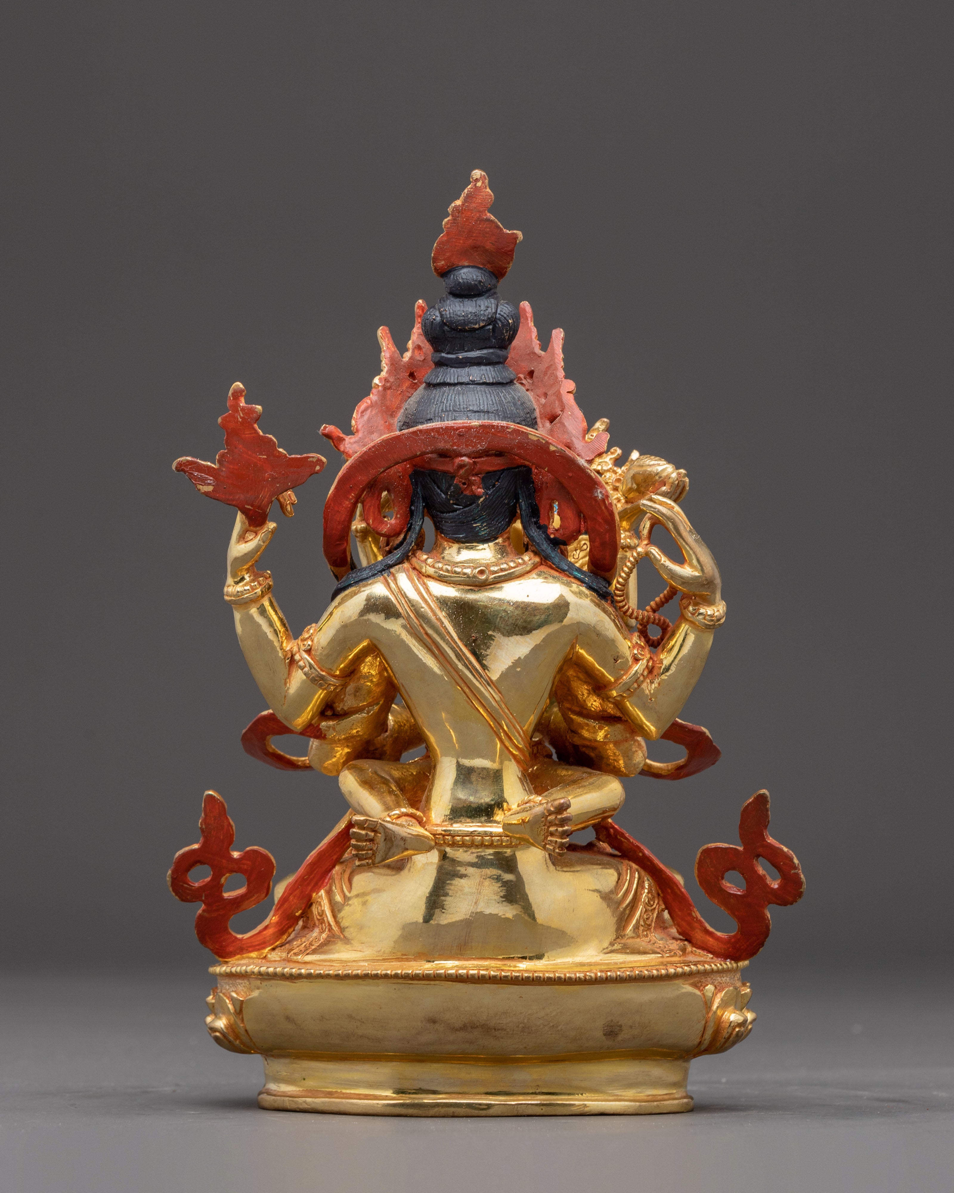 Handcrafted Sculpture of Four-Armed Chenrezig