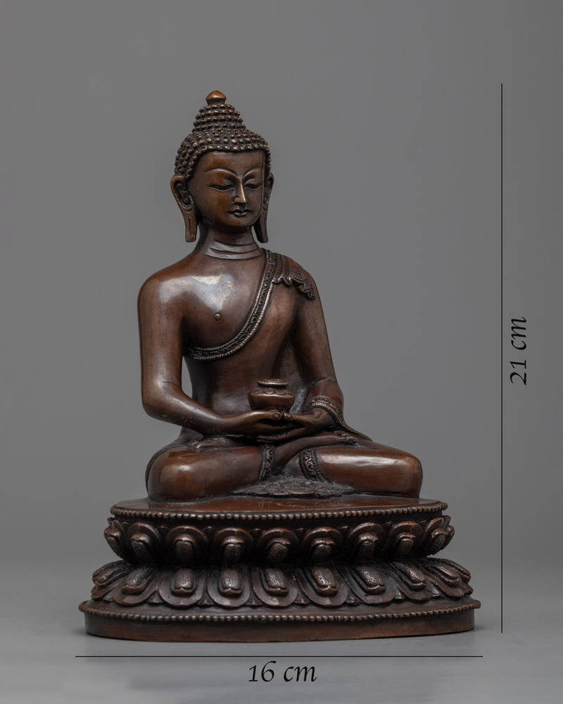 Namo Amitabha Buddha Mantra Copper Statue | Buddha of Compassion and Knowledge