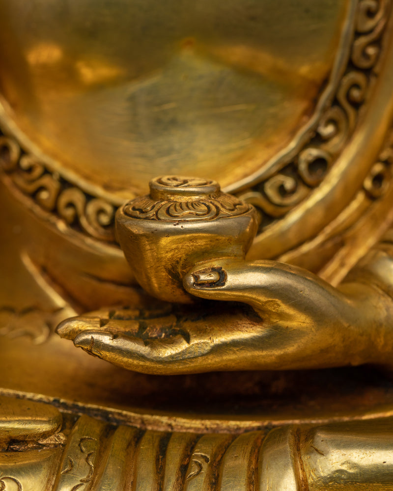 Immerse in Tranquility with Tathagata Statue | Shakyamuni Buddha on Lotus Sculpture