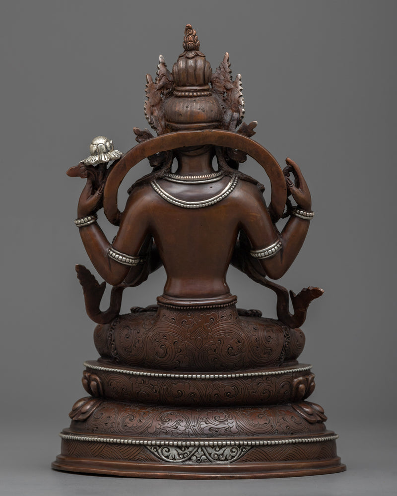 Avalokiteshvara Lord of who Witnesses Cries of the Ignoranct | Unearth Serenity with our Statue