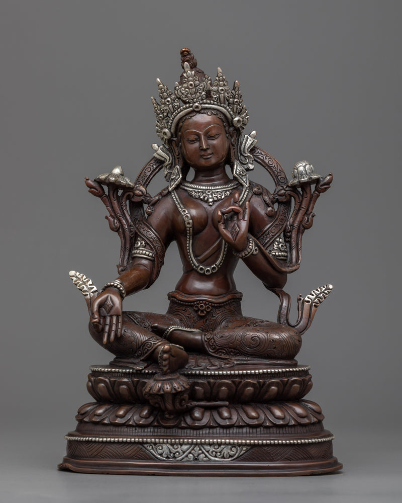 Essence of Enlightenment with Our Five Bodhisattvas Statue Set | Copper Buddhist Sculpture
