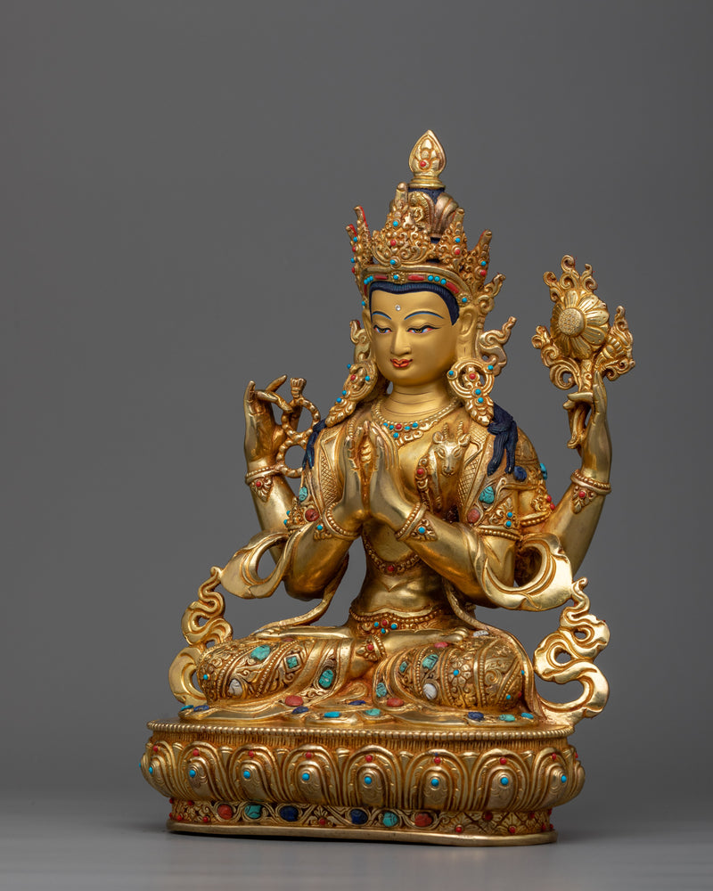 Majestic Lokesvara Statue | Embodiment of Compassion and Infinite Love