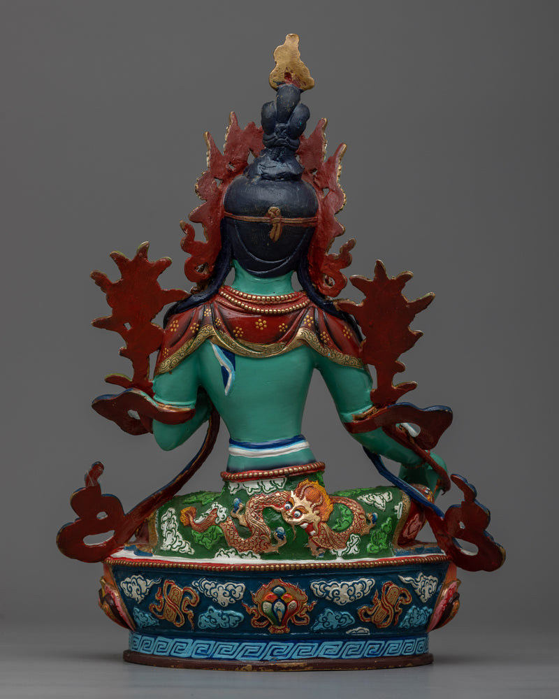 Discover the Graceful Presence of Green Tara Tibet Statue | Embrace Compassion and Serenity