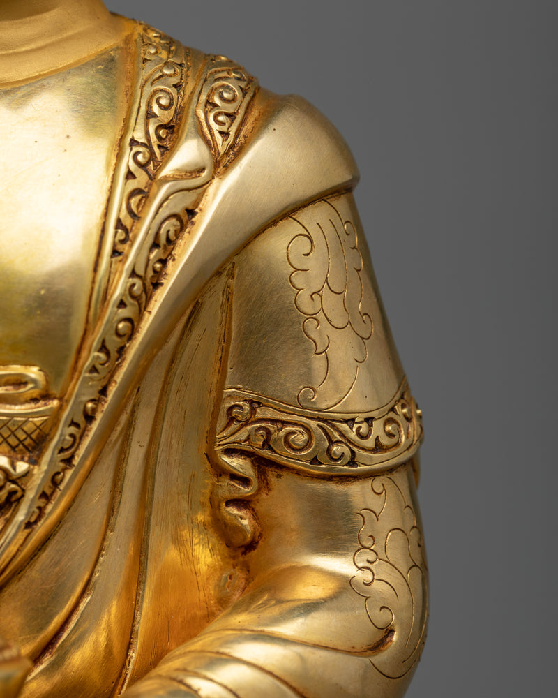 Sangay Sakya Thubpa Golden Sculpture | Himalayan Traditional Artwork