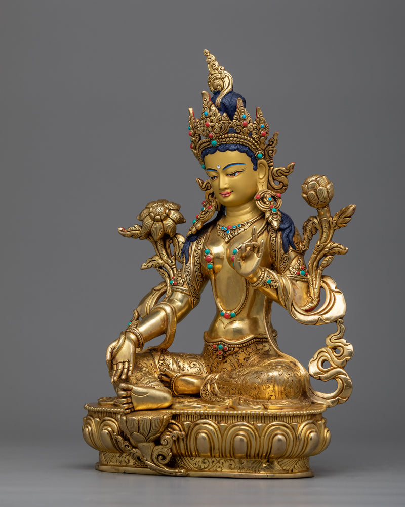 Experience Compassion and Liberation with Samaya Tara | Divine Green Tara Sculpture