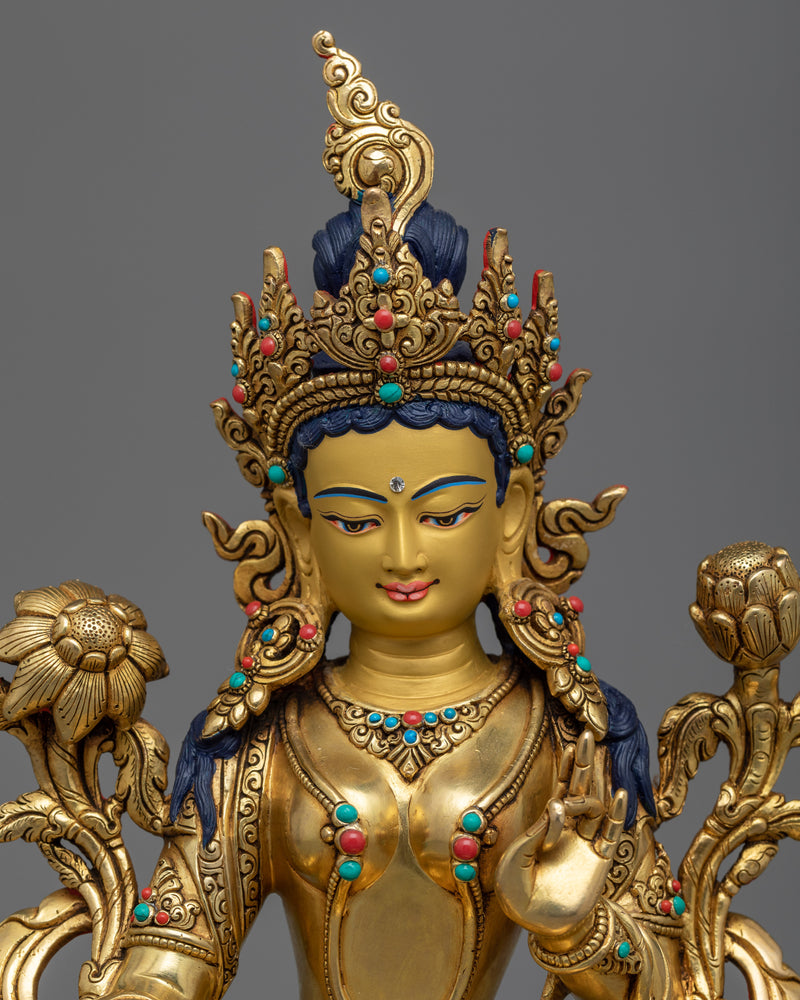 Experience Compassion and Liberation with Samaya Tara | Divine Green Tara Sculpture
