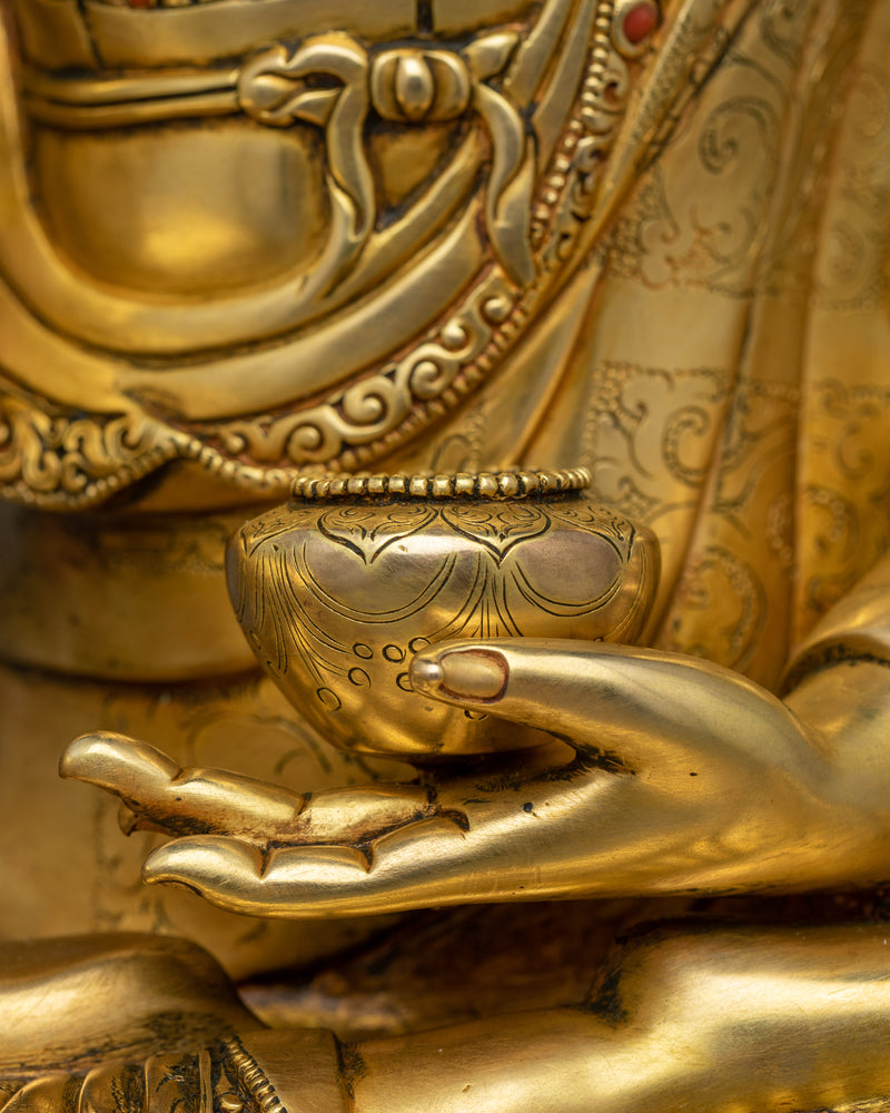 Experience Enlightenment with Our Shakyamuni Budha | A Gilded Buddhist Copper Statue