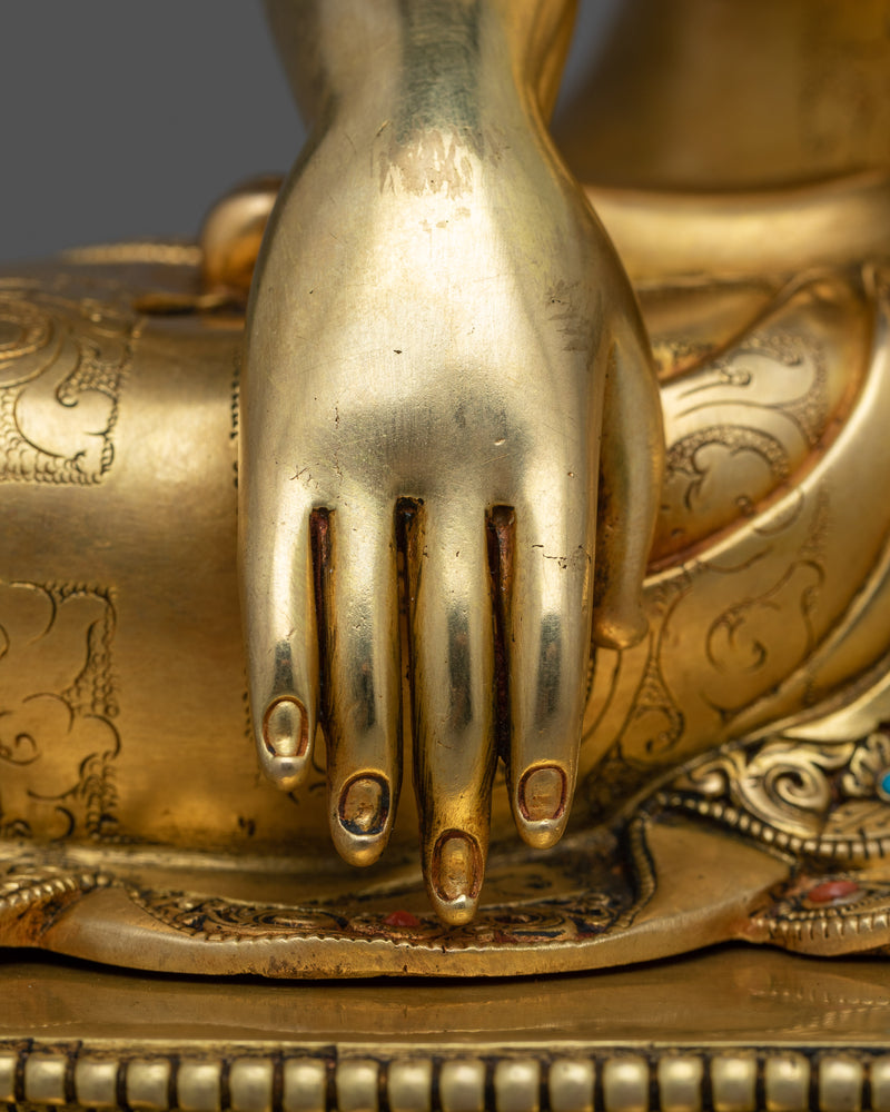 Experience Enlightenment with Our Shakyamuni Budha | A Gilded Buddhist Copper Statue