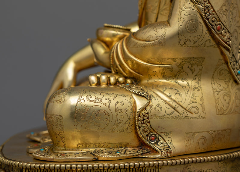 Experience Enlightenment with Our Shakyamuni Budha | A Gilded Buddhist Copper Statue