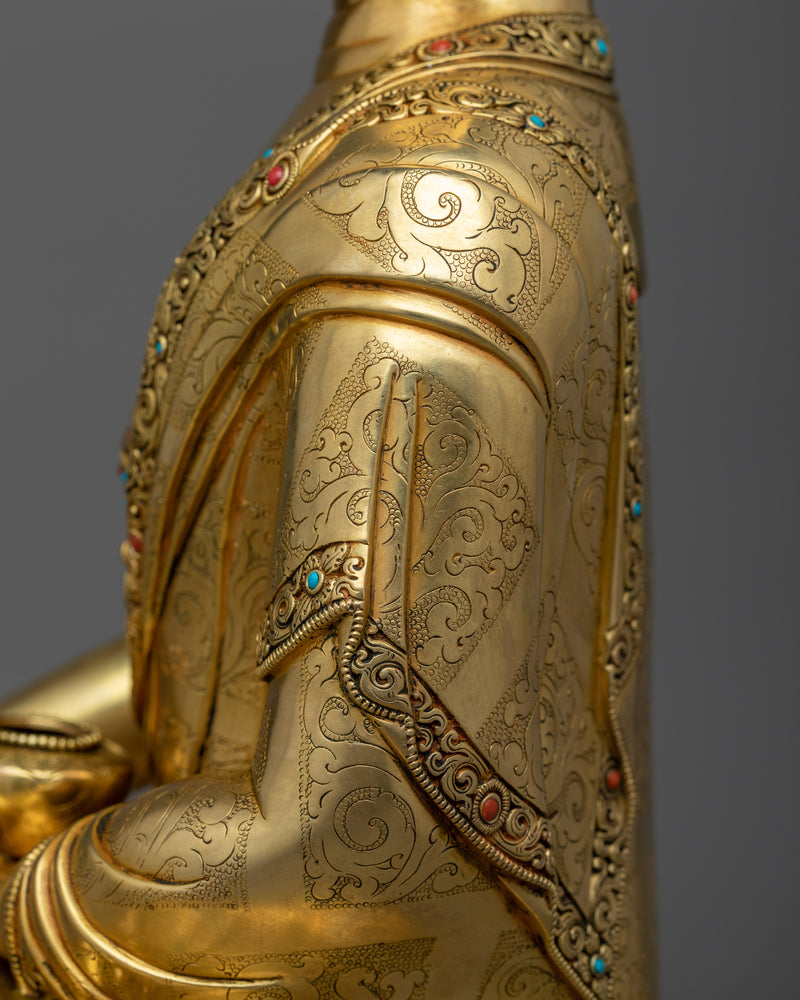 Experience Enlightenment with Our Shakyamuni Budha | A Gilded Buddhist Copper Statue