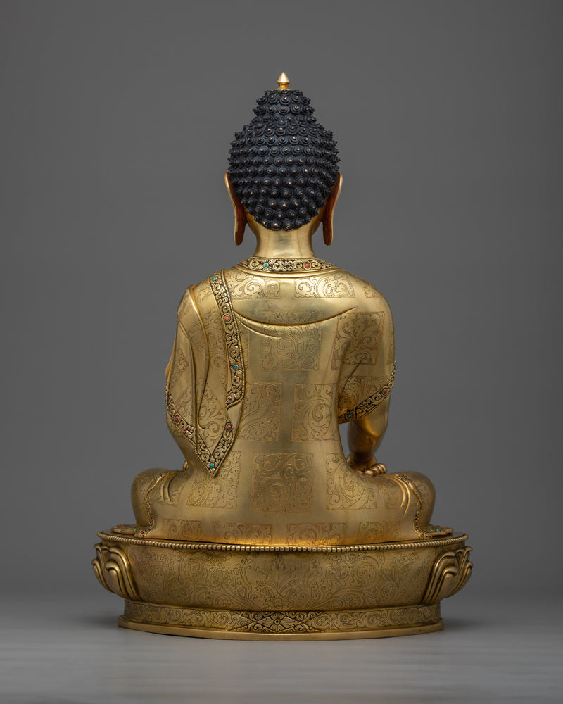 Experience Enlightenment with Our Shakyamuni Budha | A Gilded Buddhist Copper Statue