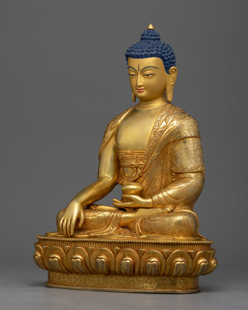 Our Gold Gilded Bhagavan Shakyamuni Buddha Statue | Experience Serenity and Enlightenment