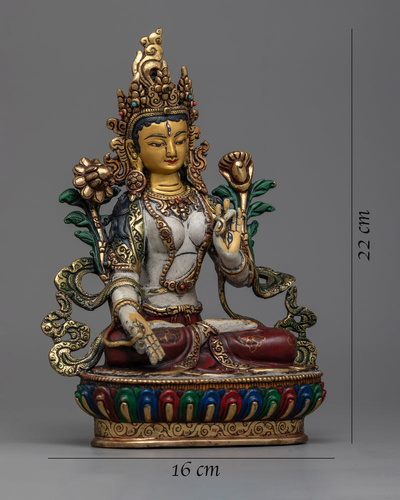 Female Buddhist Goddess White Tara Statue Embrace Divine Feminine En Female Buddhist Goddess White Tara Statue Embrace Divine Feminine En