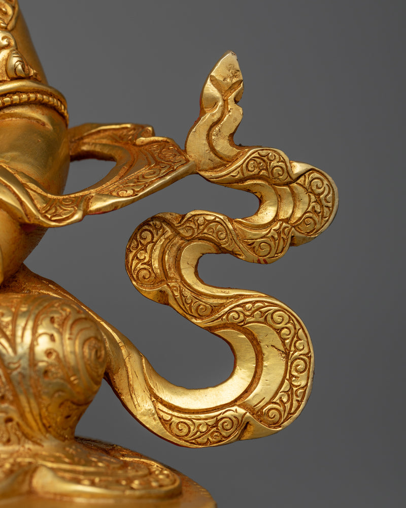 God of Wealth Dzambhala Statue | Premium Quality Copper Statue with 24k Gold Gilded
