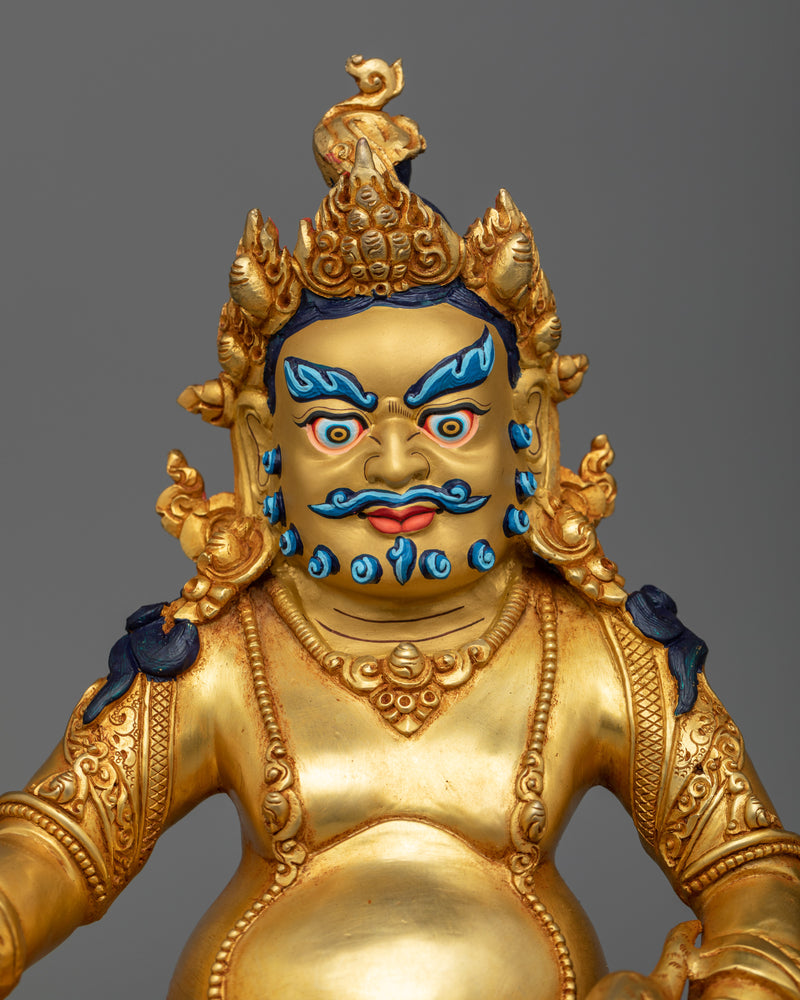 God of Wealth Dzambhala Statue | Premium Quality Copper Statue with 24k Gold Gilded