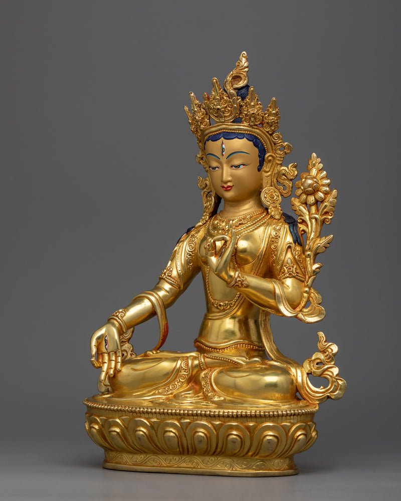 Embrace the Compassionate Energy of White Drolma Tara | A Divine Buddhist Copper Statue