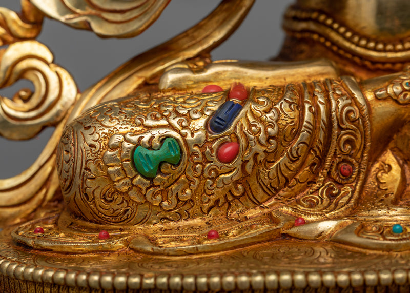 Vajradhara Statue | Exquisite 24k Gold Gilded Copper Statue