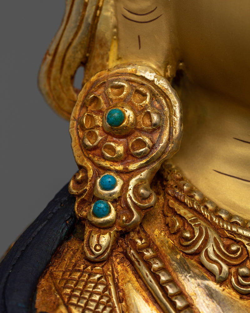 Vajradhara Statue | Exquisite 24k Gold Gilded Copper Statue