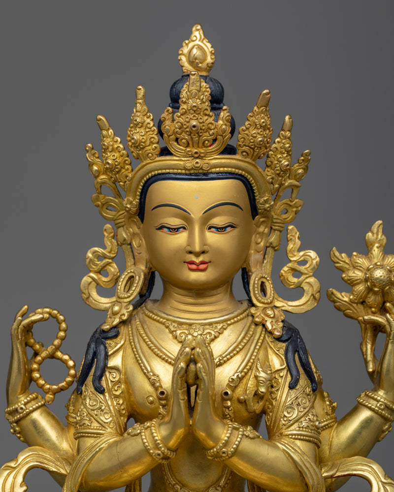 buddhist deity with many arms 