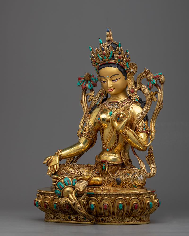 The Green Tara Goddess Sculpture | Elevate Your Spiritual Connection