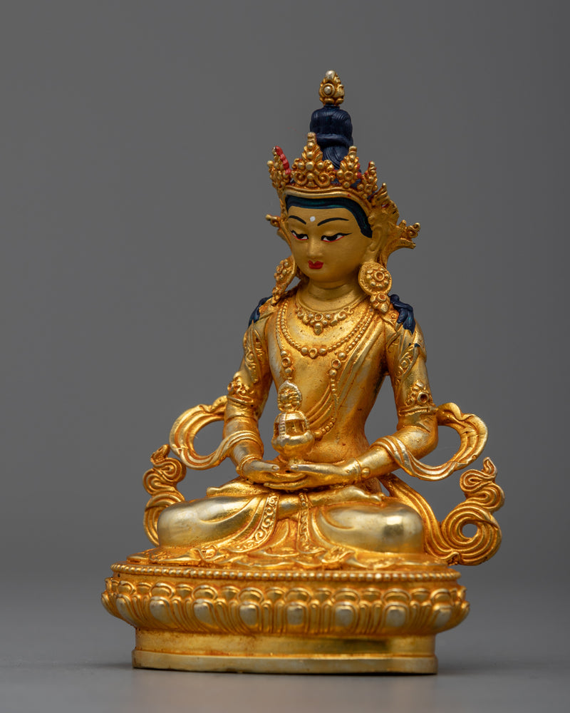 Embrace the Divine Blessings of Amitayu | A Sacred Buddhist Copper Statue