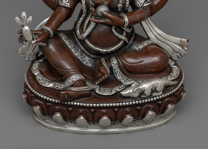 Embrace the Divine Blessings of Lord Ganesha | A Sacred Silver Plated Copper Statue