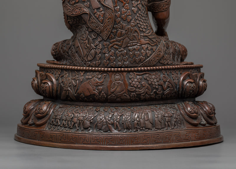 Shakyamuni Buddha Statue 17 Inch | Handmade Copper Body Figurine