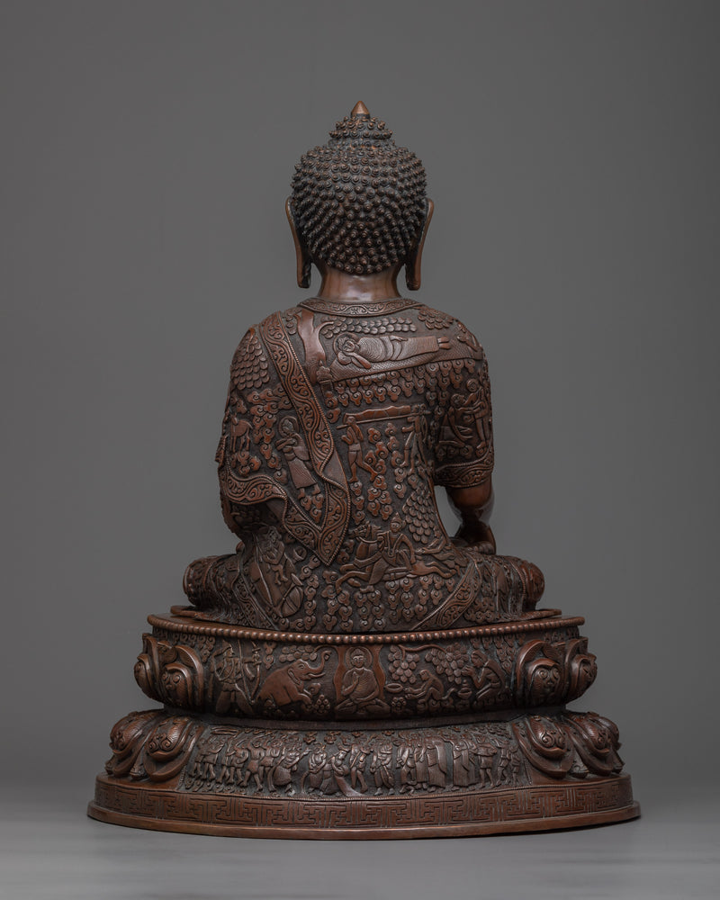 Shakyamuni Buddha Statue 17 Inch | Handmade Copper Body Figurine