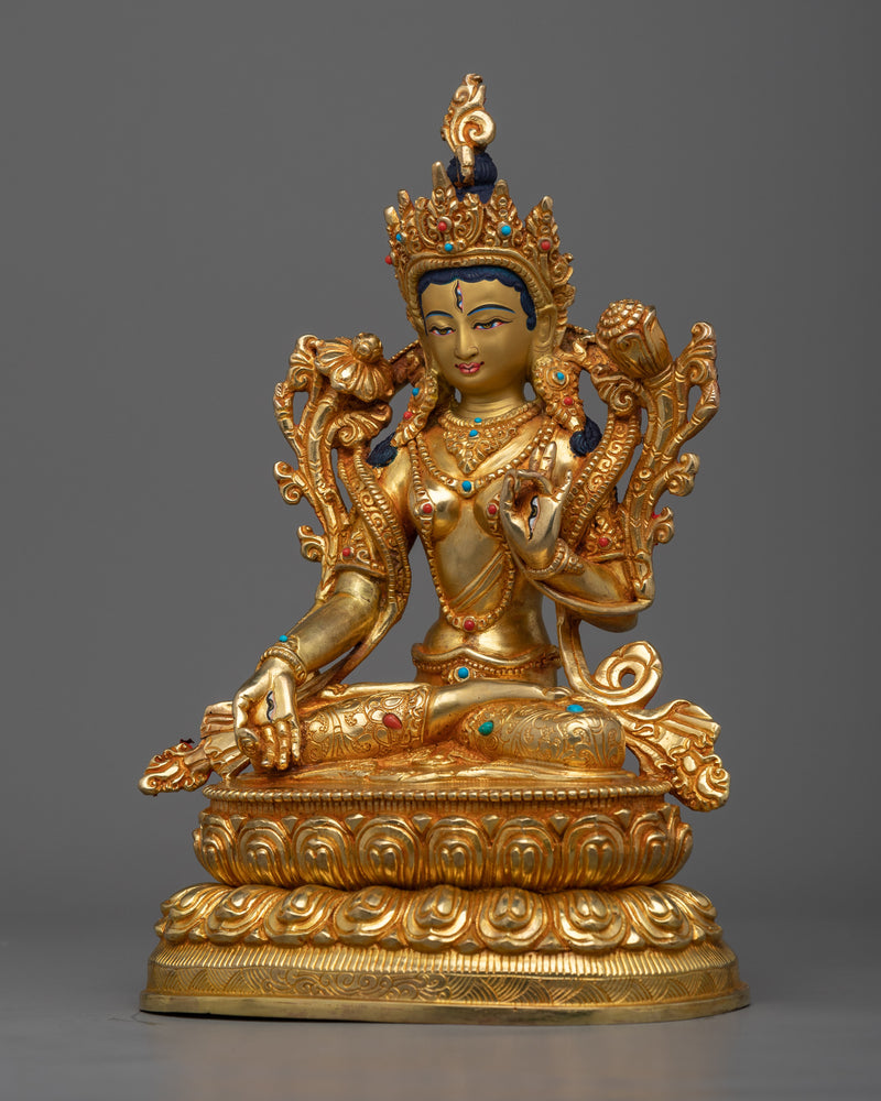 Statue of White Tara | Traditional Himalayan Sculpture