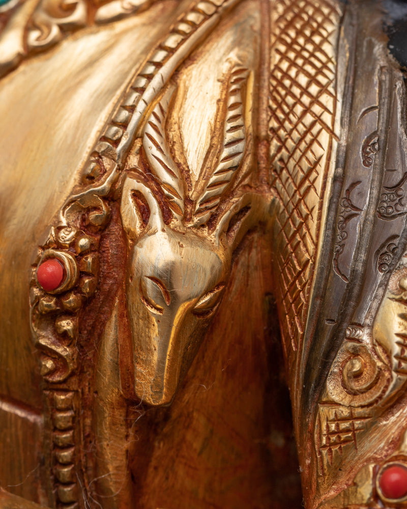 Chenrezik Statue | Exquisite 24k Gold Gilded Copper Masterpiece