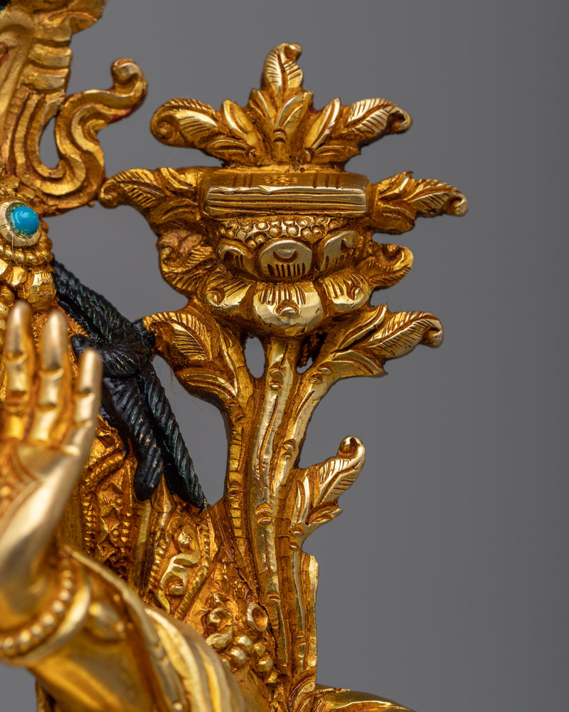 Awaken Inner Wisdom with our Manjushri Bodhisattva Statue | A Golden Masterpiece