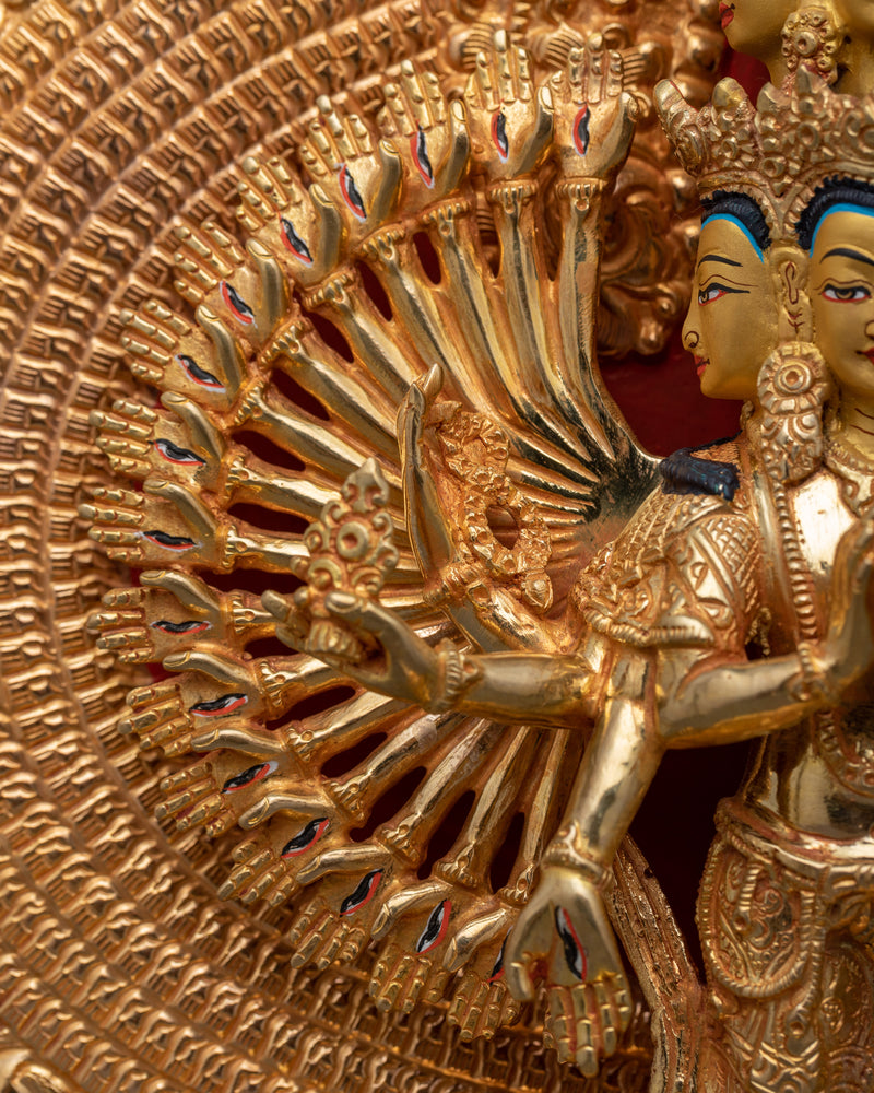 1000 Armed Chenrezig | Traditional Bodhisattva Sculpture